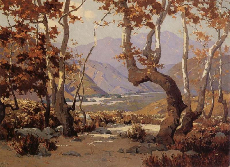 Elmer Wachtel Golder Autumn,Cajon Pass Spain oil painting art